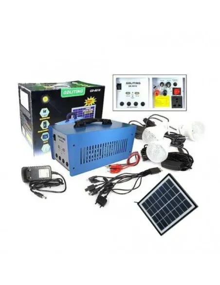 Kit solar de iluminat, GD 8018, 12V12A cu panou solar 18V 20W