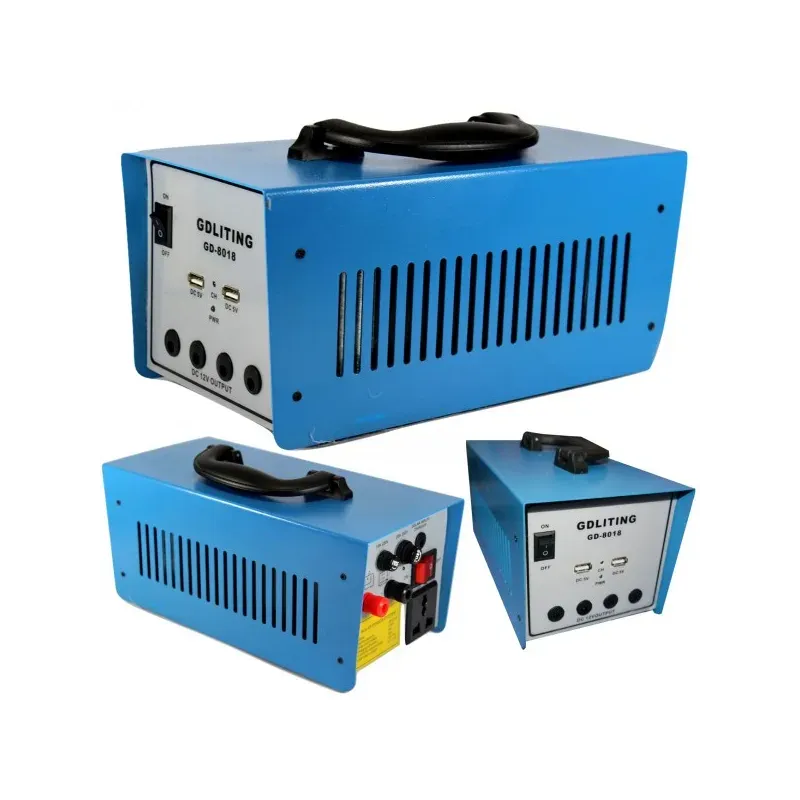 Kit solar de iluminat, GD 8018, 12V12A cu panou solar 18V 20W