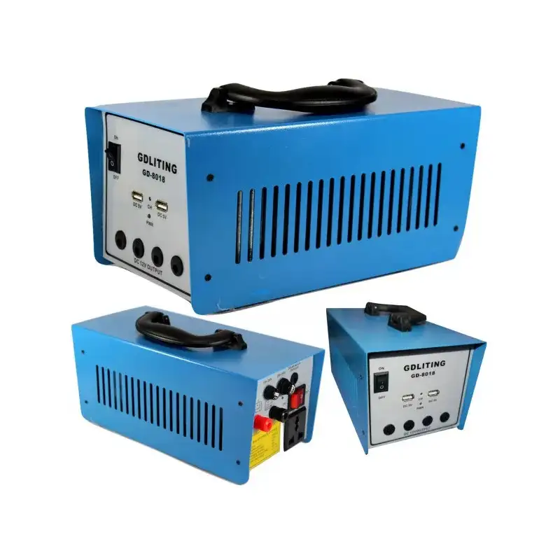 Kit solar de iluminat, GD 8018, 12V12A cu panou solar 18V 20W