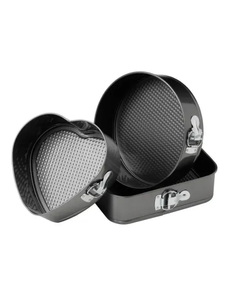 Set 3 forme pentru prajituri - forma rotunda, patrata si inima