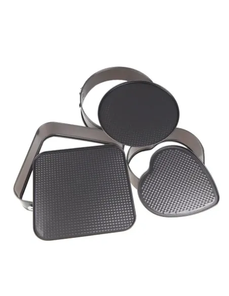 Oferta speciala: Set 3 forme pentru prajituri - forma rotunda, patrata si inima + Mixer de frappe electric cu cana gradata