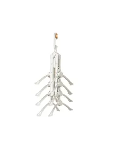 Umeras organizator haine 8 in 1, pliabil, economisire pana la 80% din spatiu, rotire 360 grade, alb