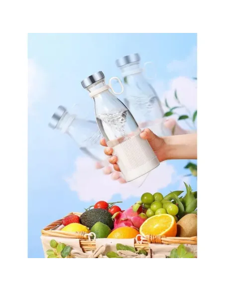 Mini blender portabil cu 6 lame din orel inoxiabil , incarcare usb, 420ml