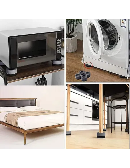 Set 4 picioruse antivibrație pentru mașină de spălat