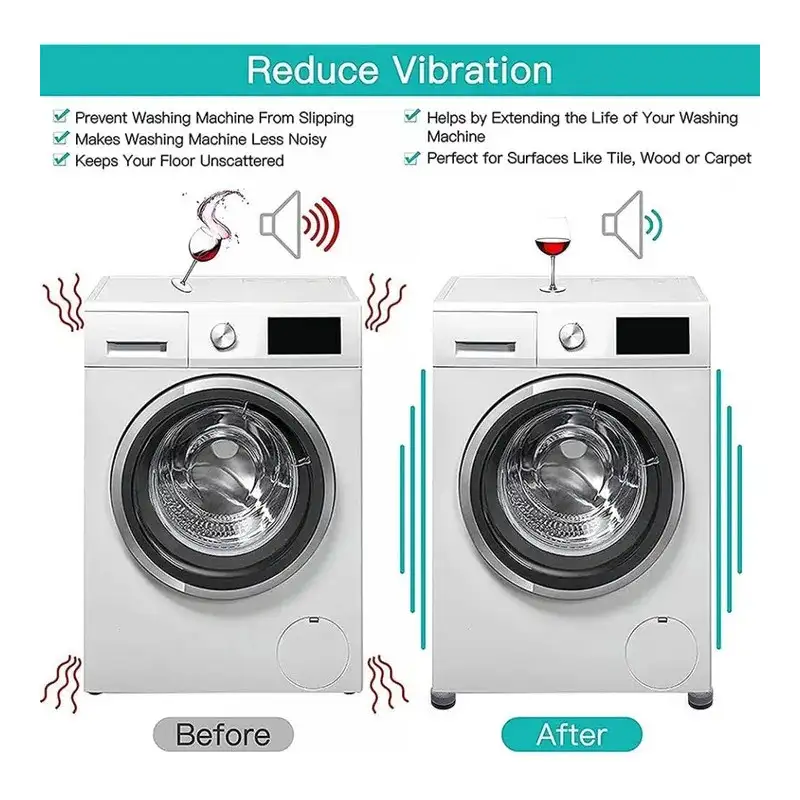 Set 4 picioruse antivibrație pentru mașină de spălat