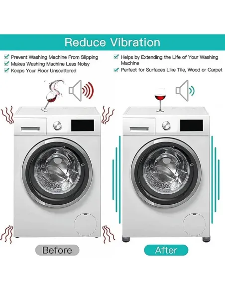 Set 4 picioruse antivibrație pentru mașină de spălat