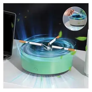 Scrumiera electrica cu sistem de aspiratie a fumului, alimentare baterii AA