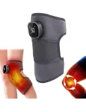 Genunchiera cu Incalzire si Masaj - 3 Nivele, Acumulator 4000 mAh, Reglabila, Reincarcabila, Negru/Gri