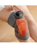 Genunchiera cu Incalzire si Masaj - 3 Nivele, Acumulator 4000 mAh, Reglabila, Reincarcabila, Negru/Gri