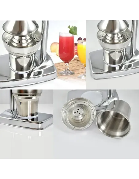 Storcator Manual de Citrice, Otel Inoxidabil si Zinc, Argintiu