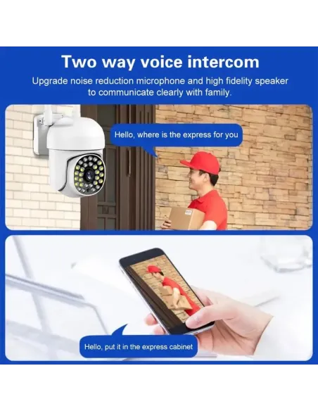 Set 4 camere supraveghere IP 360° Wi-Fi Jortan JT-8161QJ, vizualizare pe telefon, viziune nocturnă