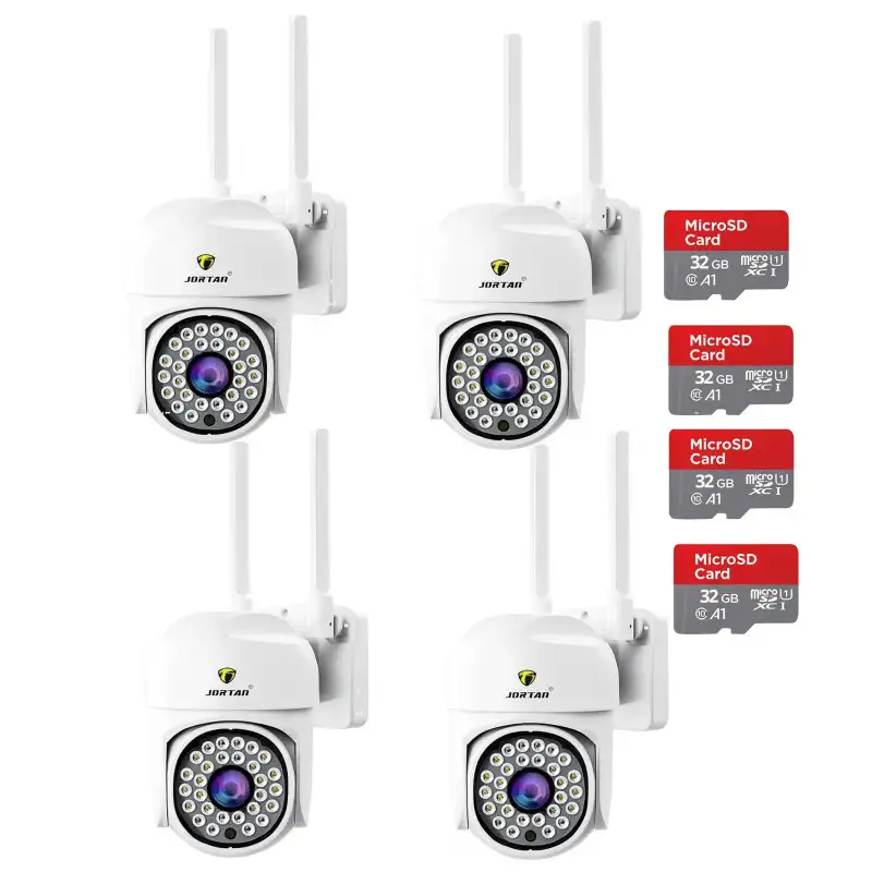 Set 4 Camere IP 360° WiFi JT-8161QJ cu 4 Carduri 32GB | Live & Noapte
