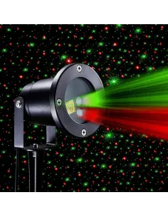 Proiector Laser Exterior Automat fără Telecomandă IP44 – Lumini Roșii și Verzi