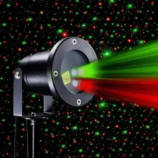 Proiector Laser Exterior Automat fără Telecomandă IP44 – Lumini Roșii și Verzi