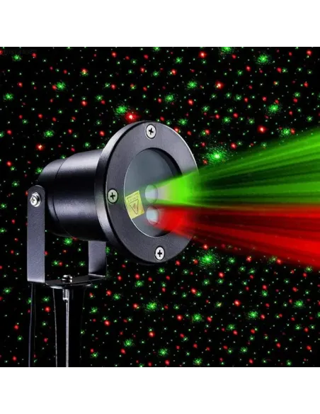 Proiector Laser Exterior Automat fără Telecomandă IP44 – Lumini Roșii și Verzi