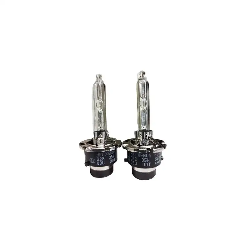 Set 2 becuri Xenon D2S White auto pentru far cu suport metalic 35W 6000K