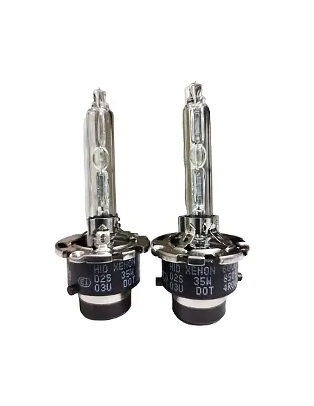 Set 2 becuri Xenon D2S White auto pentru far cu suport metalic 35W 6000K