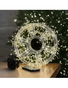 Rola 1000 LED Mini, 50m, Alb Cald, Fir Cupru Verde - Iluminat  Interior/Exterior, flash, joc lumini 2