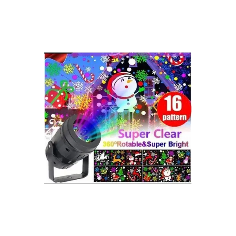 Proiector led cu figurine de Craciun