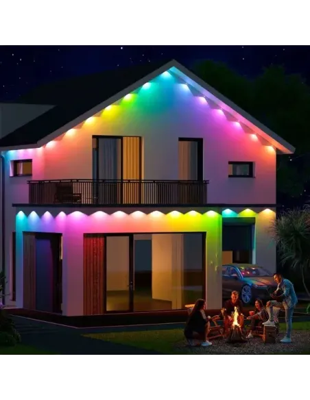 Instalatie sir pentru streasina cu 20 led-uri pixel, impermeabila, 15m, Ip44