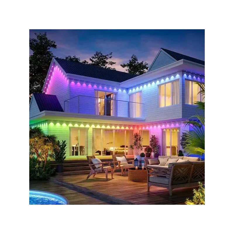 Instalatie sir pentru streasina cu 20 led-uri pixel, impermeabila, 15m, Ip44