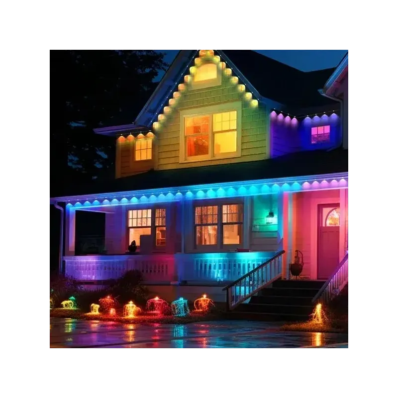 Instalatie sir pentru streasina cu 20 led-uri pixel, impermeabila, 15m, Ip44