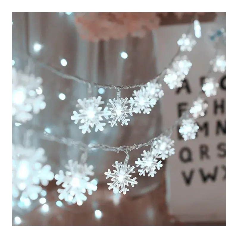 Instalatie led, 40 fulgi de zapada, 6m, colorat