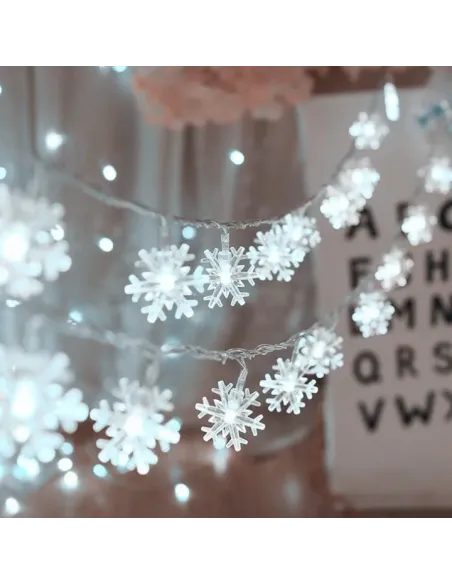 Instalatie led, 40 fulgi de zapada, 6m, colorat