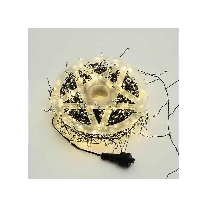 Rola 1000 LED Mini, 50m, Alb Rece, Fir Cupru Verde - Iluminat Festiv Interior/Exterior