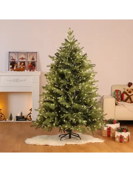 Rola 1000 LED Mini, 50m, Alb Rece, Fir Cupru Verde - Iluminat Festiv Interior/Exterior