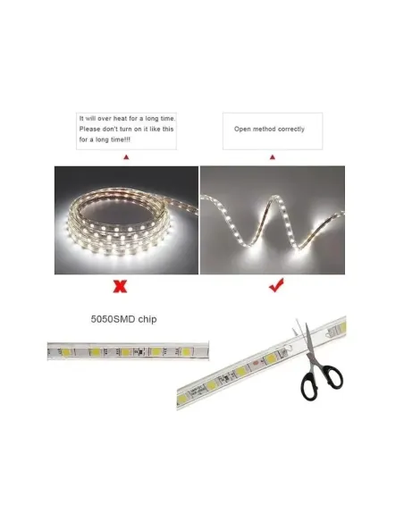 Banda led tip furtun SMD, 50m, 220V, interior/exterior, 2835
