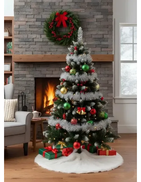 Cumpără Bradul Artificial Regina Europeană de 1.8m! Model superb, din PVC, cu vârfuri ninse. Hipoalergenic, ignifug și ușor de m