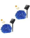 Instalație solară 500 LED – 50m Albastru , panou mare, controler,alimentare solară + USB