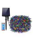 Instalație solară 500 LED – 50m Multicolor , panou mare, controler,alimentare solară + USB