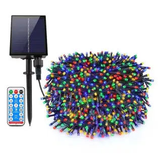 Instalație solară 500 LED – 50m Multicolor , panou mare, controler,alimentare solară + USB