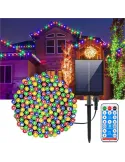 Instalație solară 500 LED – 50m Multicolor , panou mare, controler,alimentare solară + USB