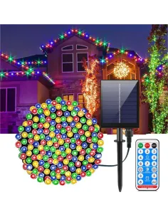 Instalație solară 500 LED – 50m Multicolor , panou mare, controler,alimentare solară + USB 2
