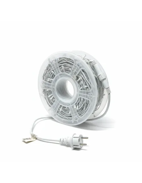 Instalatie Led tip sir de Craciun, 81.5 metri, 500 LED-uri cu flash, diverse culori, interconectabila, fir ALB