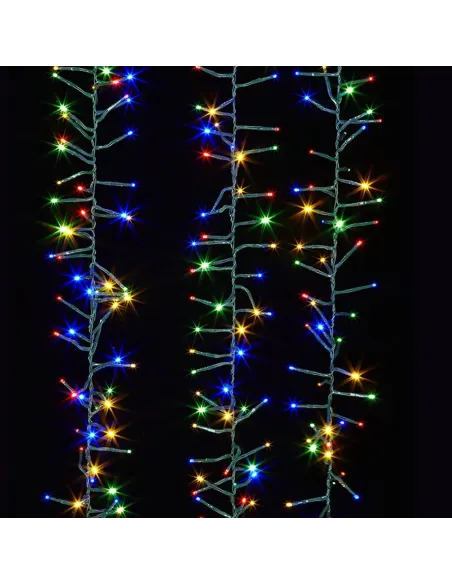Instalatie de Craciun cluster, 960 Led-uri multicolor, lungime 20M ,interconectabila, 8 jocuri lumini