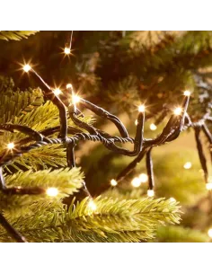 Instalatie de Craciun, Cluster, 480 led-uri alb cald,  lungime 10m , interconectabile, 8 jocuri lumini 2