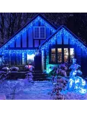 Set 40M instalatii tip franjuri, 2x20 m, interconectabile, 1000 LED-uri tip turturi/franjuri, Craciun, diverse culori