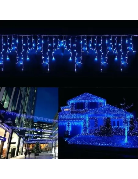 Set 40M instalatii tip franjuri, 2x20 m, interconectabile, 1000 LED-uri tip turturi/franjuri, Craciun, diverse culori