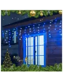 Set 40M instalatii tip franjuri, 2x20 m, interconectabile, 1000 LED-uri tip turturi/franjuri, Craciun, diverse culori