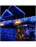 Set 40M instalatii tip franjuri, 2x20 m, interconectabile, 1000 LED-uri tip turturi/franjuri, Craciun, diverse culori