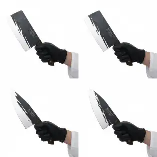 Set 4 Cuțite Bucătar KingGary Forjate | Oțel Inox, Mâner Lemn 2