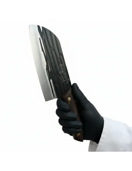 Set 3 Cuțite Bucătar KingGary Profesionale, Oțel Inoxidabil Forjat, Lame 18-19 cm, Mâner Lemn Ergonomic