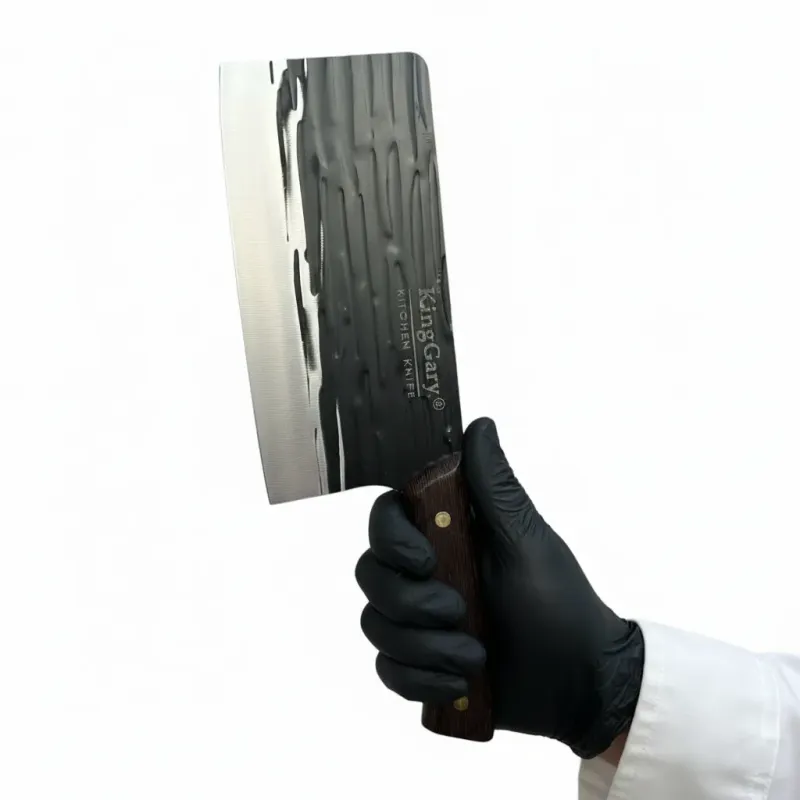 Set 3 Cuțite Bucătar KingGary Profesionale, Oțel Inoxidabil Forjat, Lame 18-19 cm, Mâner Lemn Ergonomic