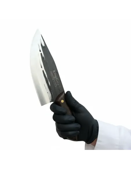 Set 3 Cuțite Bucătar KingGary Profesionale, Oțel Inoxidabil Forjat, Lame 18-19 cm, Mâner Lemn Ergonomic