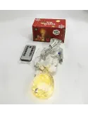 Perdea din Cupru Argintiu 3x3M cu 300 de LED-uri Alb Cald și 8 jocuri de lumină.