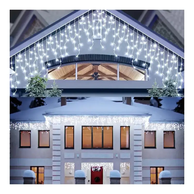 Set 2 instalatii perdea 3x1m, interconectabile